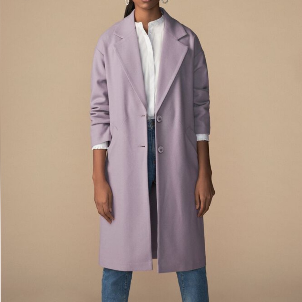 Drop shoulder coat